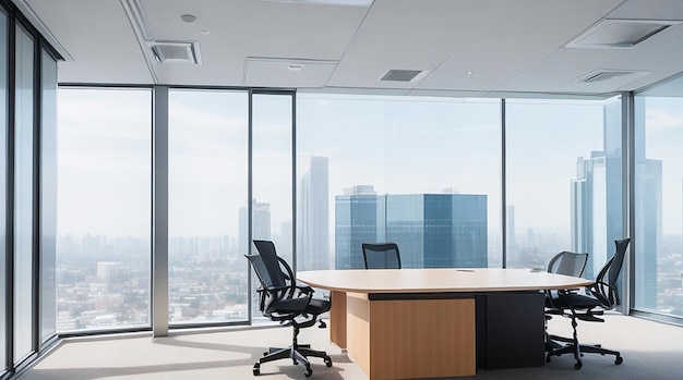 Business meeting room on high rise office building