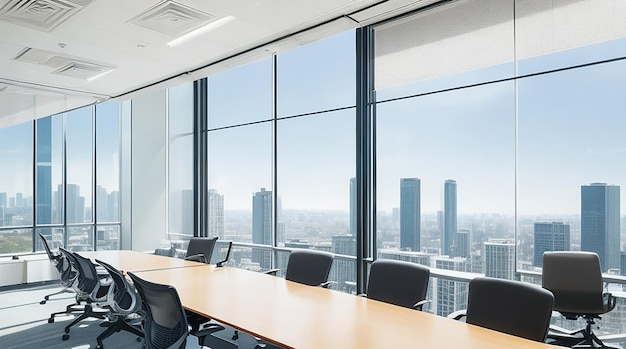 Business meeting room on high rise office building