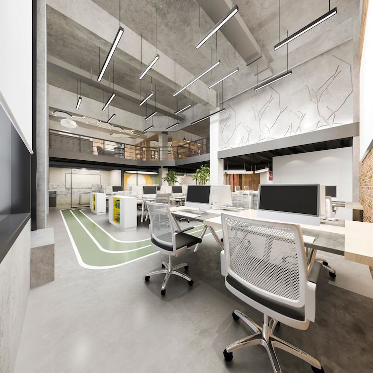 Photo business meeting and working room on office building