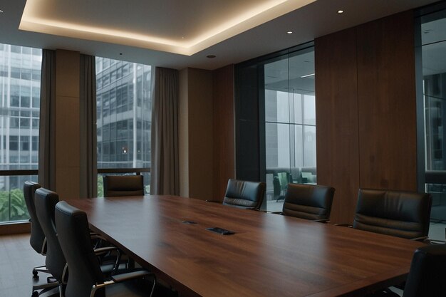 Business meeting and working room on office building