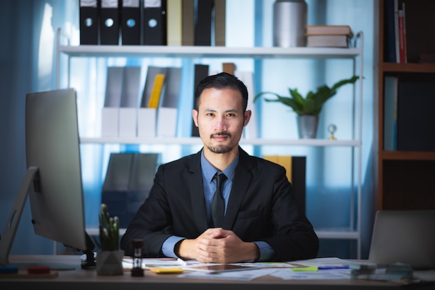 Business men are planning their business plans for a growing company.