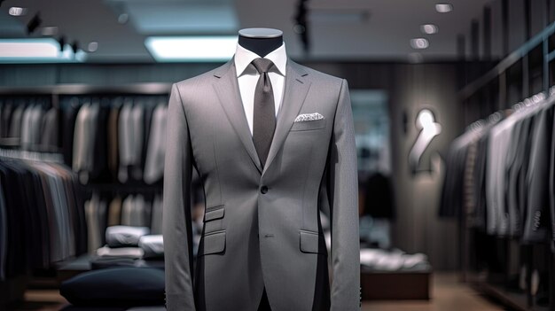 Business men's suit in store