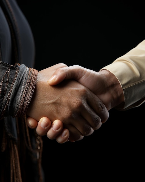 Business men shaking hands Generative AI
