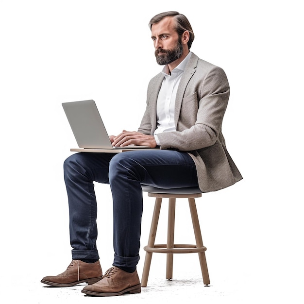 a business men with laptop