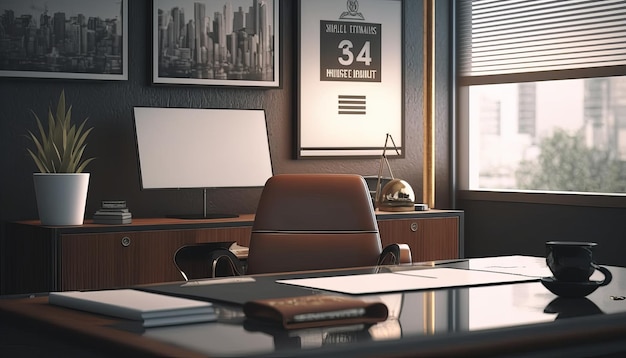 Premium Photo | Business office design background ui ux design