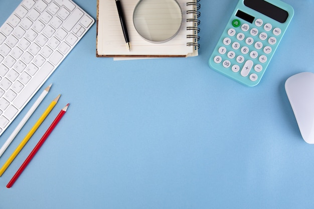 Photo business office and education concept on the table