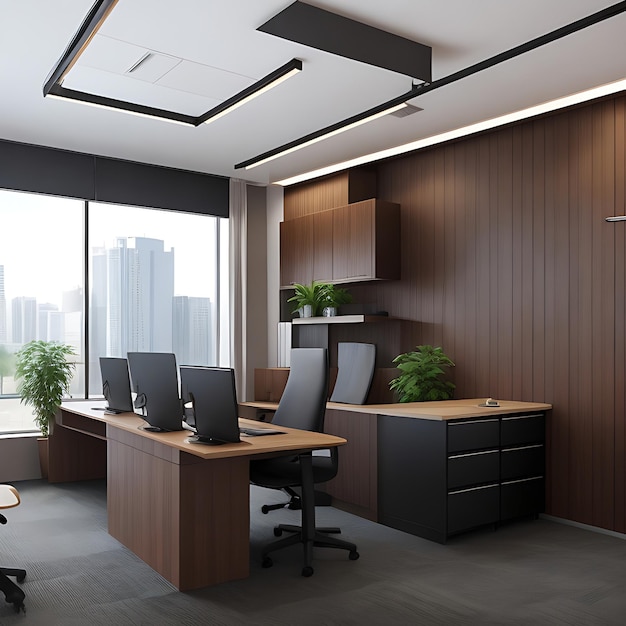 Photo the business office interior design for corporate business