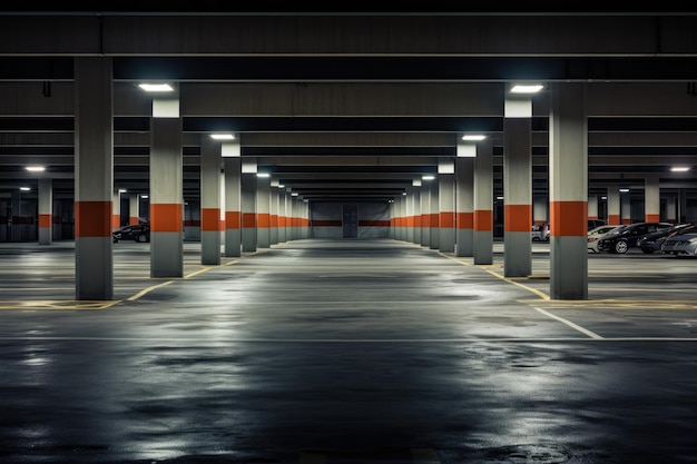 Business parking empty carpark abstract ai generated