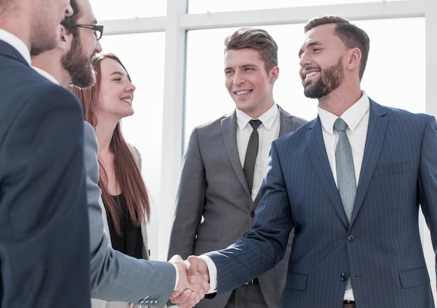 Business partners at a meeting in the office