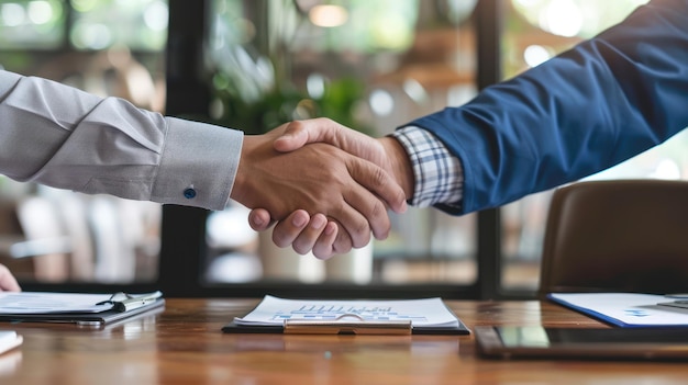 Business partners negotiating terms and agreements during a partnership meeting