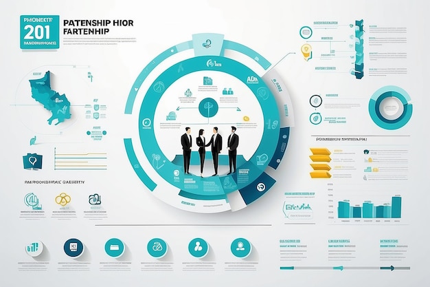 Photo business partnership infographics