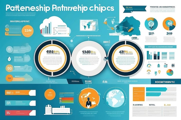 Infografiche di partnership aziendali