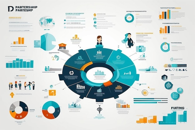 Photo business partnership infographics