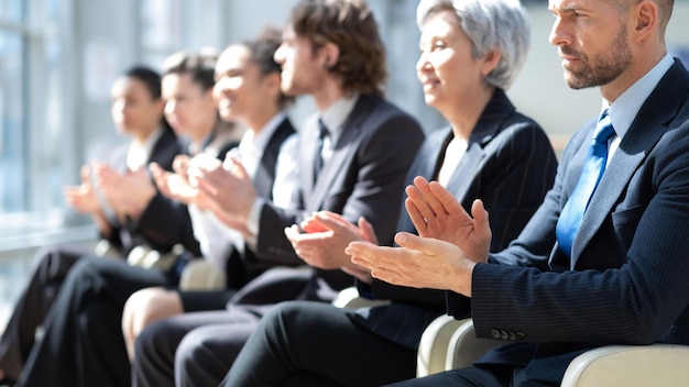 Business people applauding