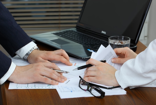 Business people do business in the office at the table