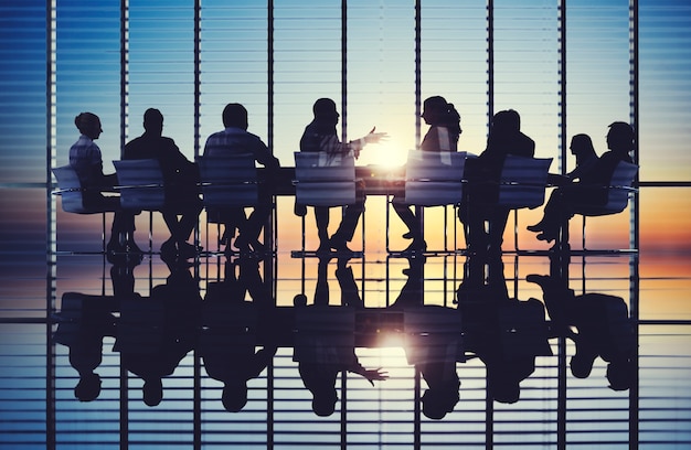 business people communication office meeting room concept