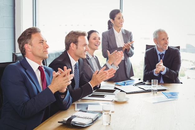 business people in conference room