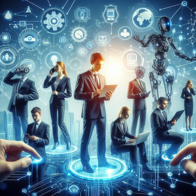 Business people digital technology image