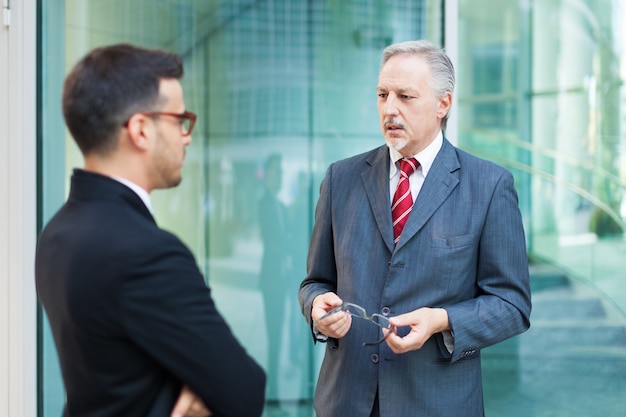 Business people having a conversation