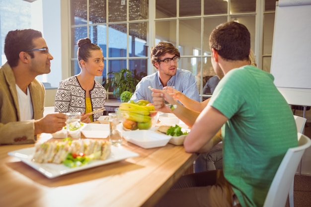 Business people having lunch