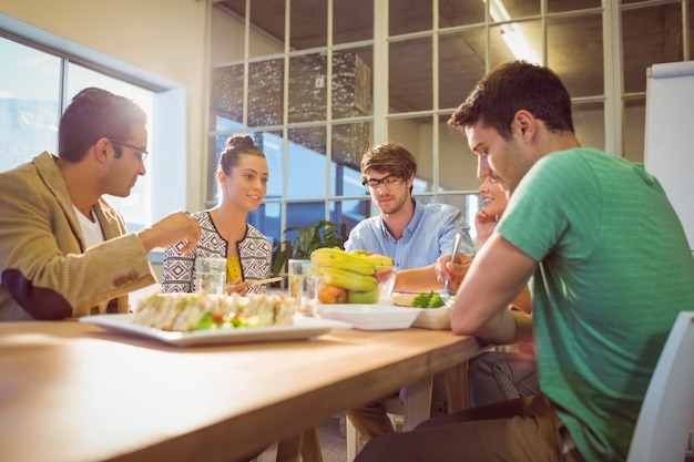 Business people having lunch