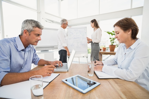 Business people having a meeting