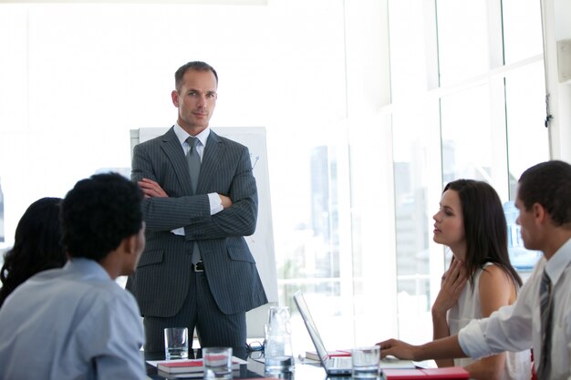 Business people having a meeting