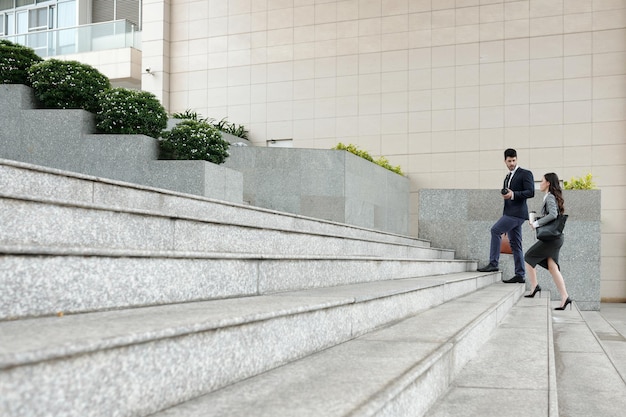 Business People Hurrying to Work