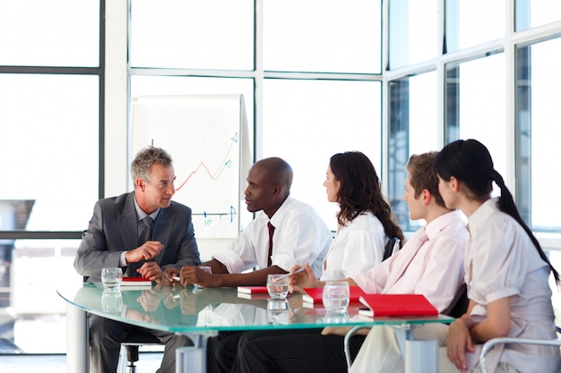 Business people interacting in a meeting