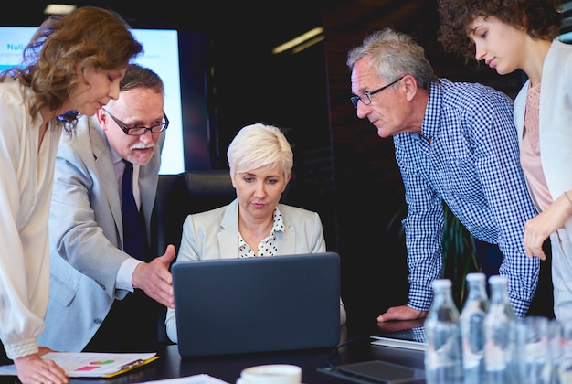 business people looking for solution