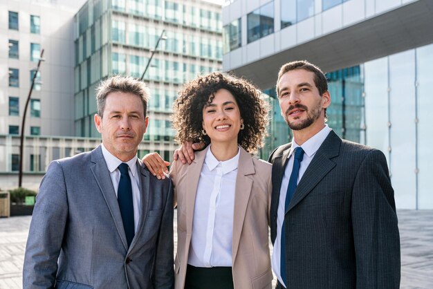 Business people meeting in a business park