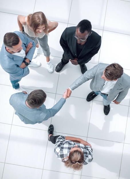 Business people meeting in the office top view