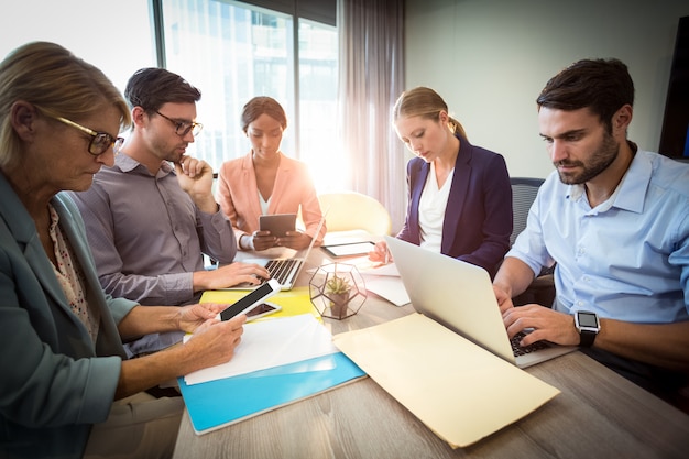 Business people during a meeting