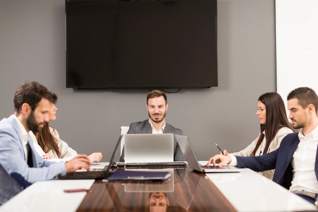 Business people at  meeting