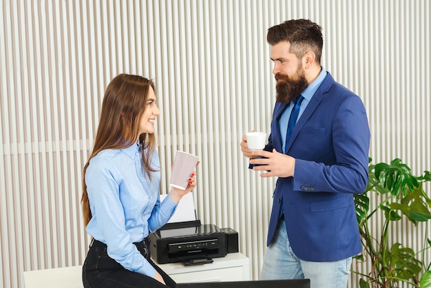 Business people in modern office Have meetings discussions and draw plans on a whiteboard Business people having meeting around table in modern office