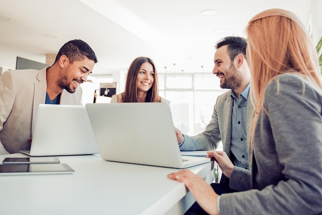 Business people in modern office