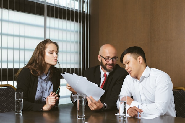 Business people in modern office