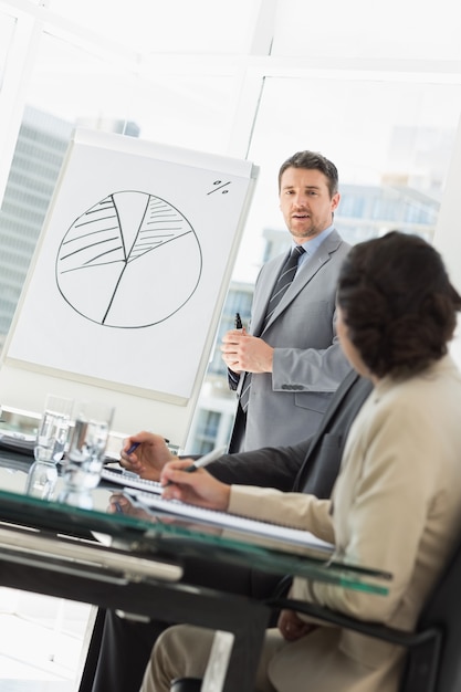 Photo business people in office at presentation