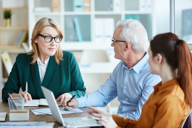 Business people planning work