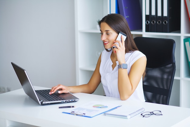 Business People. Portrait Of Woman In Office