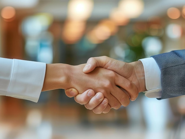 Business people shake hands