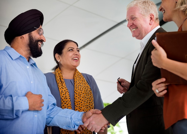 Business People Shaking Hands Agreement Concept