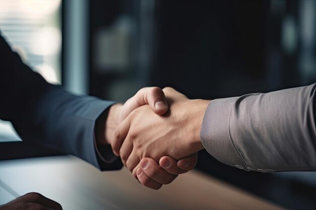 Photo business people shaking hands on the background of the office business people shaking hands in office business people shaking hands