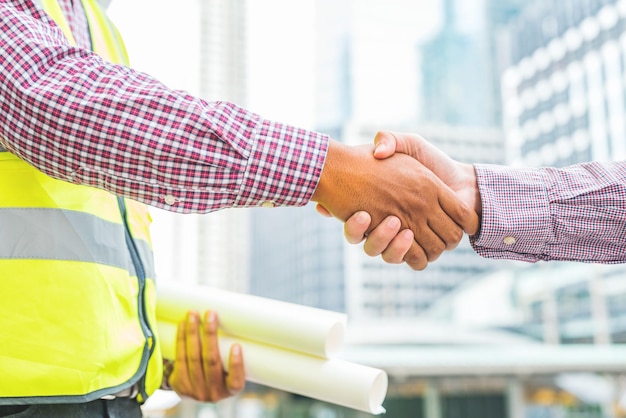 Business people shaking hands