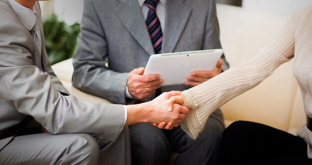 Business people shaking hands