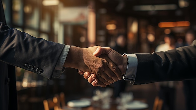 Business people shaking hands