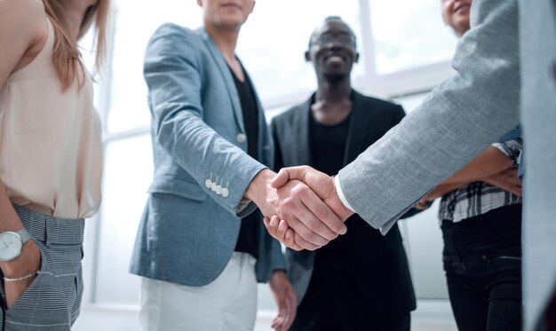 Business people shaking hands