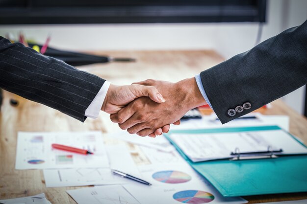 Business people shaking hands