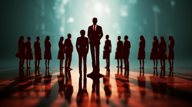 Business people silhouettes Generative AI