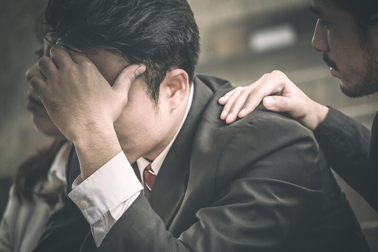 Photo オフィスでの会議に座っているビジネスマン